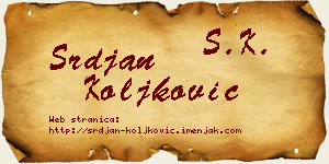 Srđan Koljković vizit kartica
